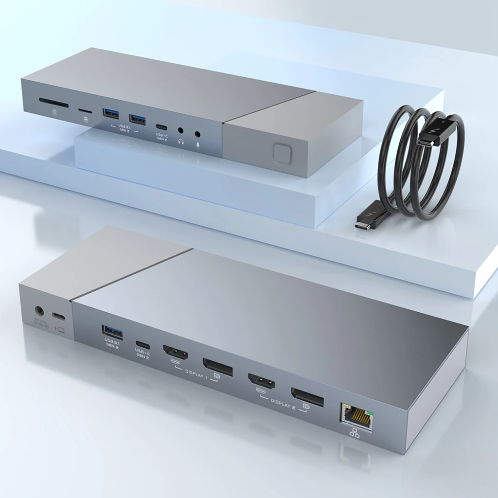 16 Ports Usb C Hub USB 3.2 Gen2 Type-C Usb Charger Hub With DC Power Adapter Type C Docking Station For PC Laptop Notebook