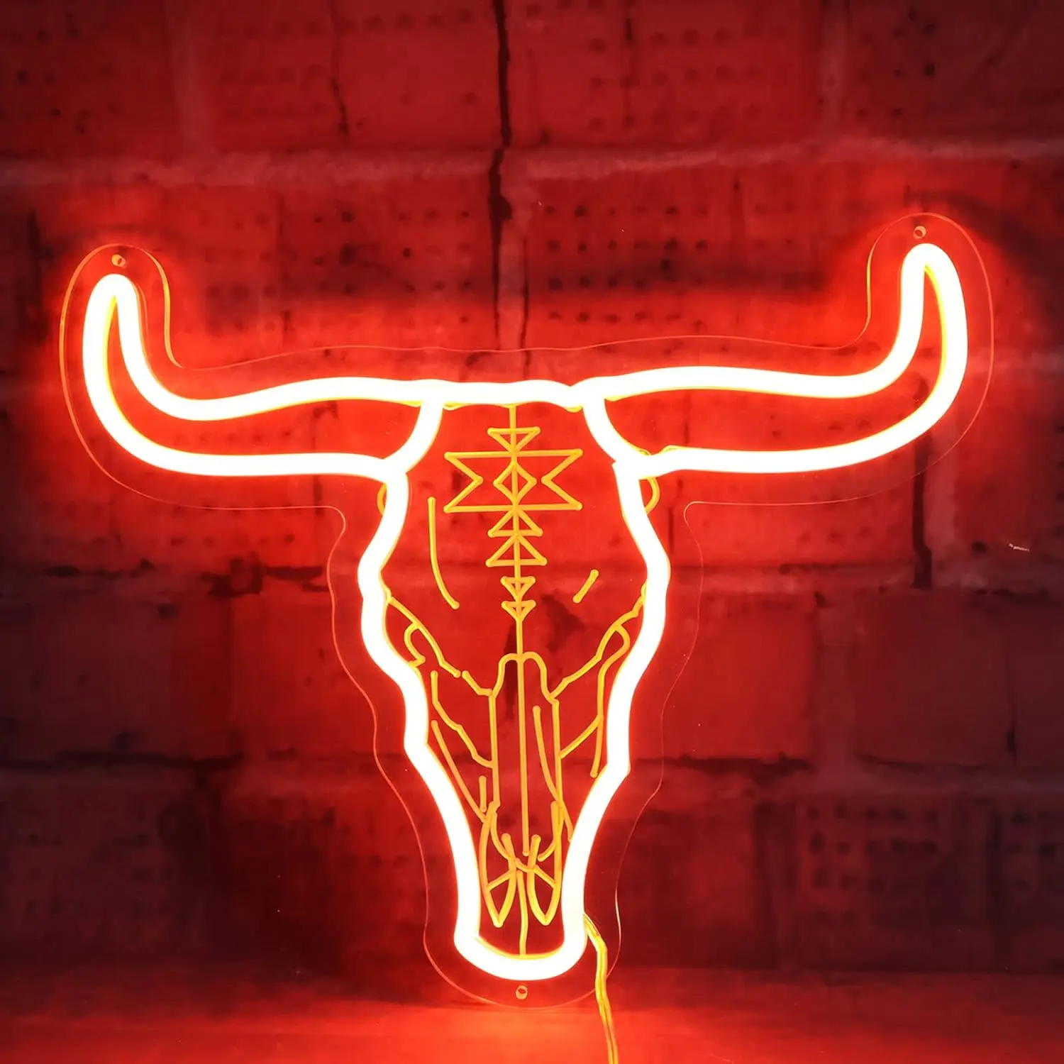 

Longhorn Bull Skull Neon Sign USB Dimmable LED Neon Light for Bedroom Man Cave Bar Club Game Room Decor Birthday Gift Art Light