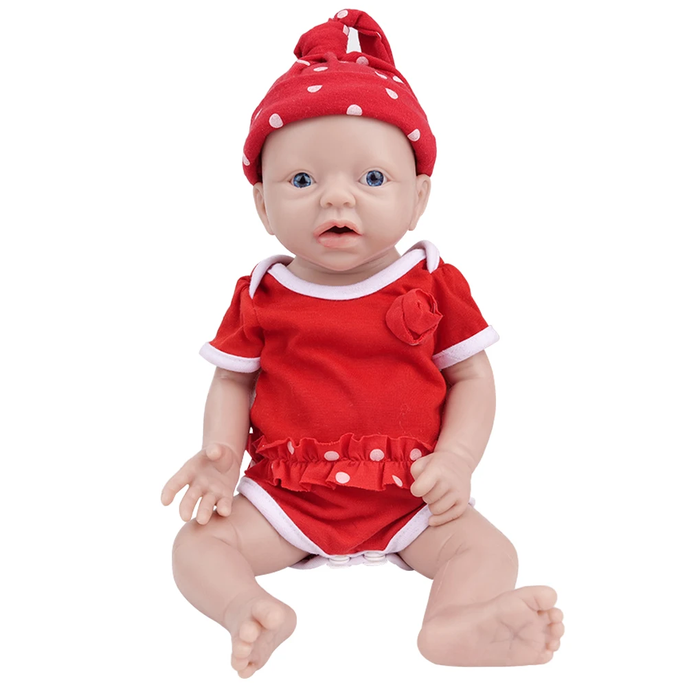 IVITA WG1554 38cm 1.58kg Full Silicone Reborn Dolls 3 Colors Eyes Choices with Clothes Realistic Baby Toys for Children Gift