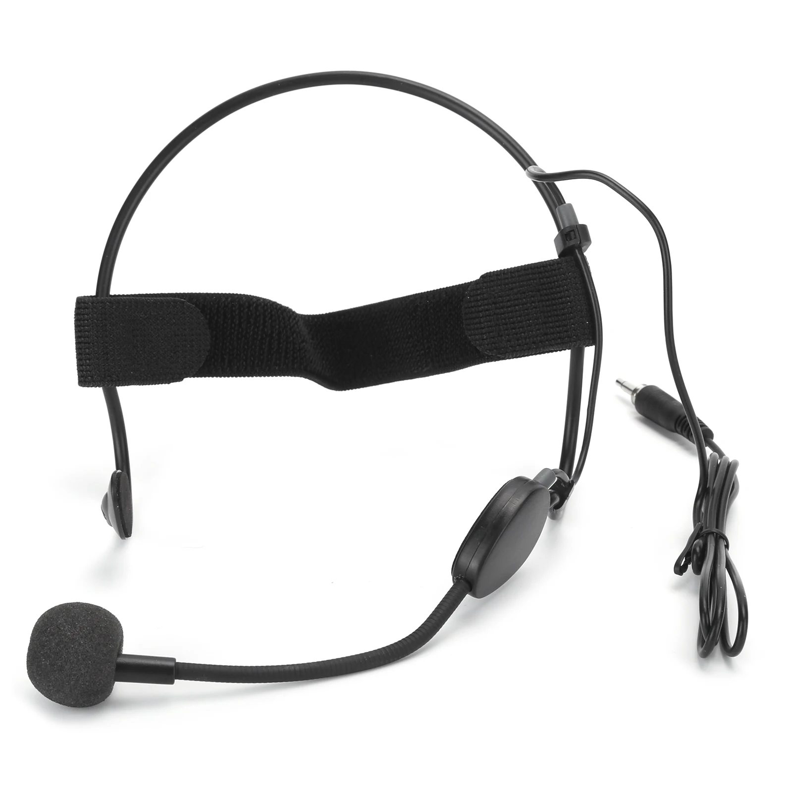 3.5mm Plug Headset Microphone Portable Wired Ear Hook Condenser Omnidirectional Mic for Stage Performance Teaching