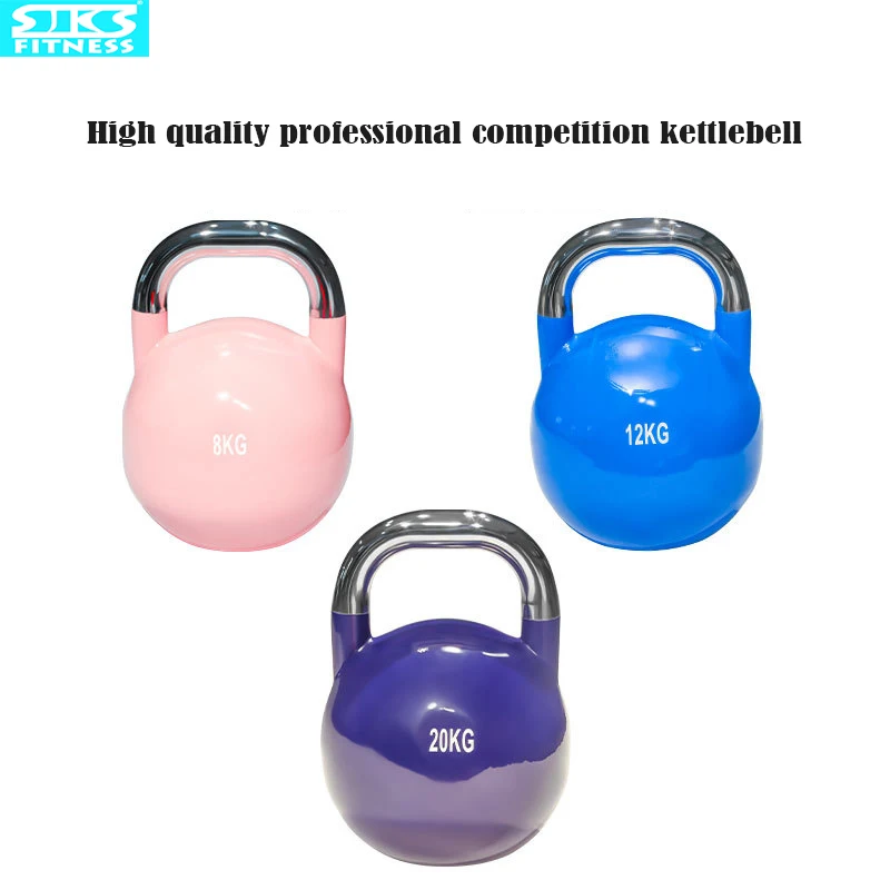 Kettlebells de entrenamiento de fuerza en cuclillas, hervidor de levantamiento de sentadillas de brazo, equipo de Fitness de fuerza doméstico, todo de acero, 4-20 KG