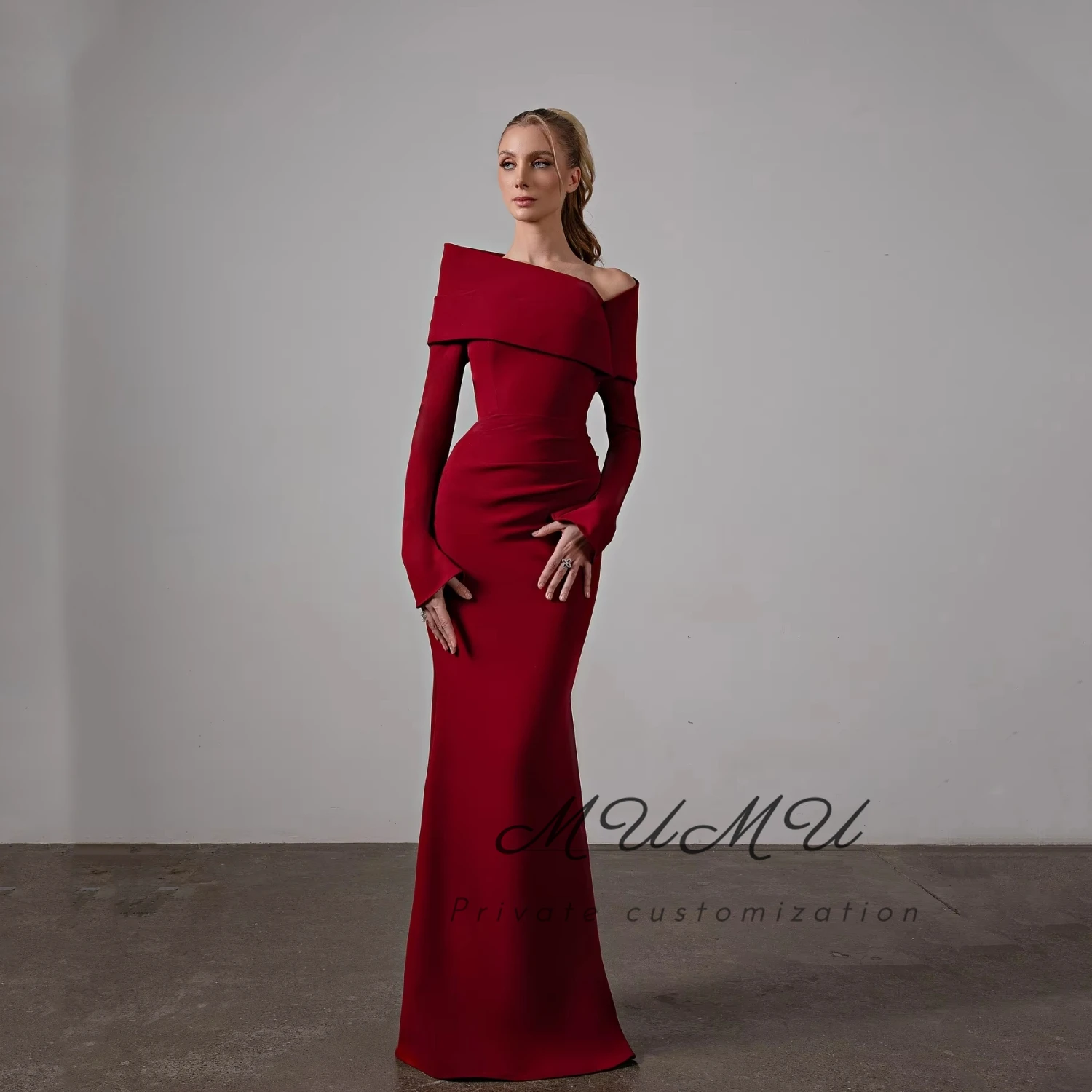 

MuMu Customized Elegant Party Dresses 2025 فساتين سهرة Women's Evening Dress Платье Женское Вечернее Robes De Cocktail red skirt