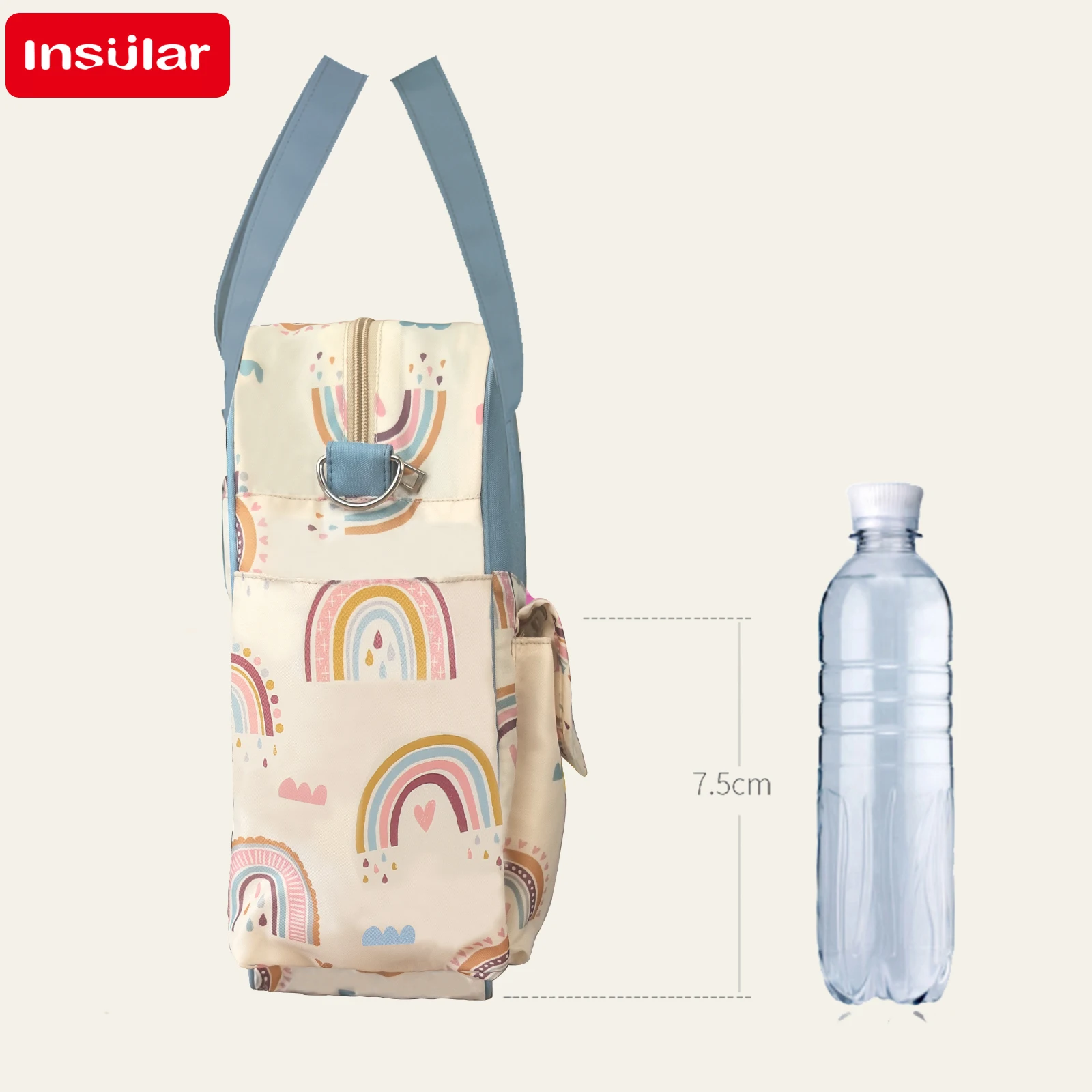 Bolso impermeable de dibujos animados para exteriores, bolsos de mamá a la moda, bolso de viaje de tela Oxford para mujer, bolso de hombro, bolsa de pañales de gran capacidad