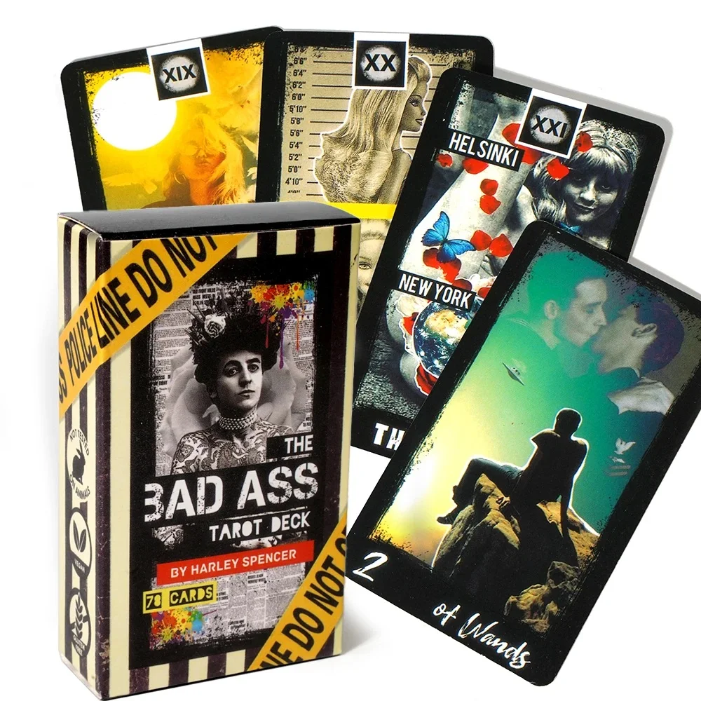 The Bad Ass Tarot Deck 78 kart Gra w wykrywanie przyszłości Narzędzia do wróżenia dla początkujących prezent