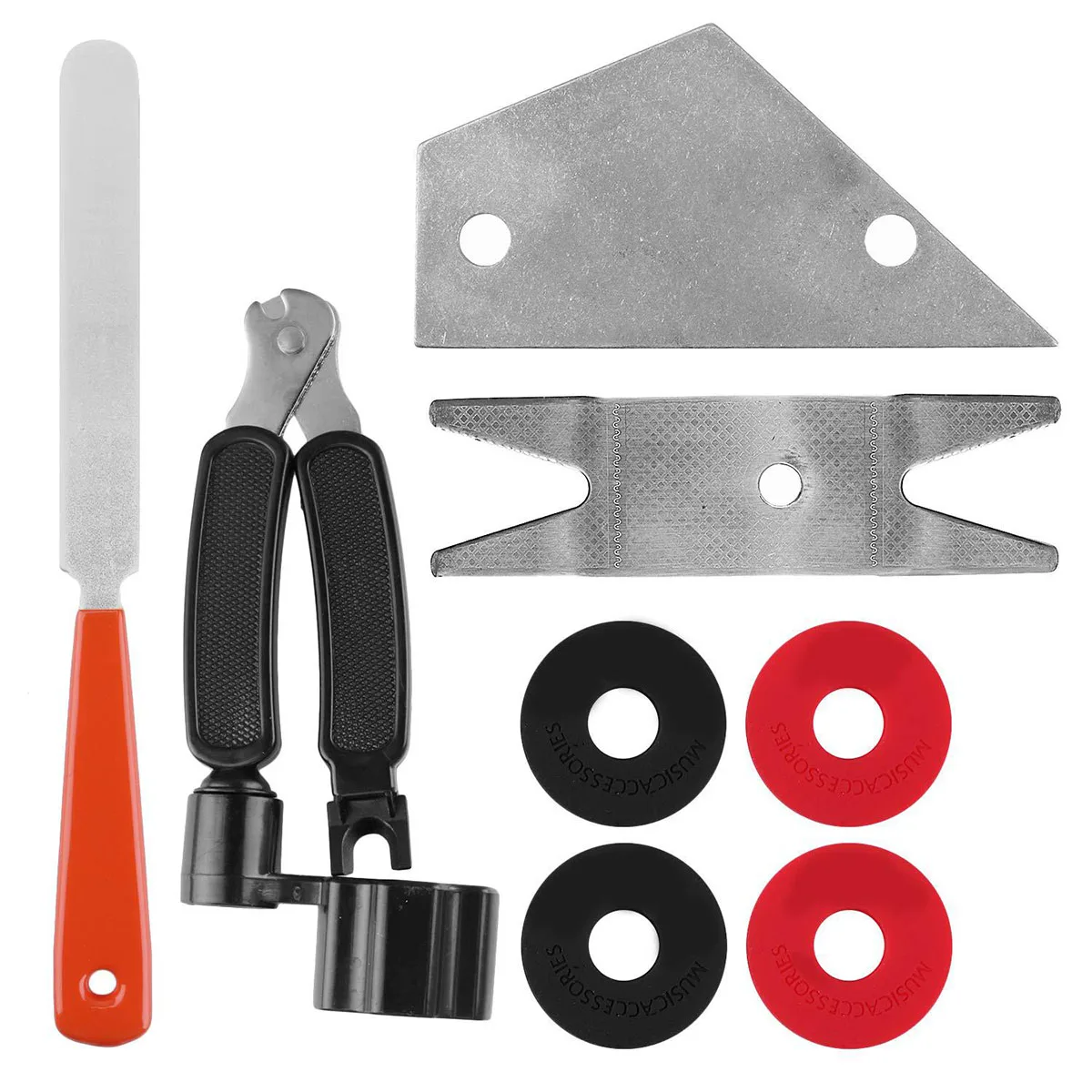 

20 Pcs Guitar Repair Tool Wrench File Polishing Mats String Change Tools Ruler Kits
