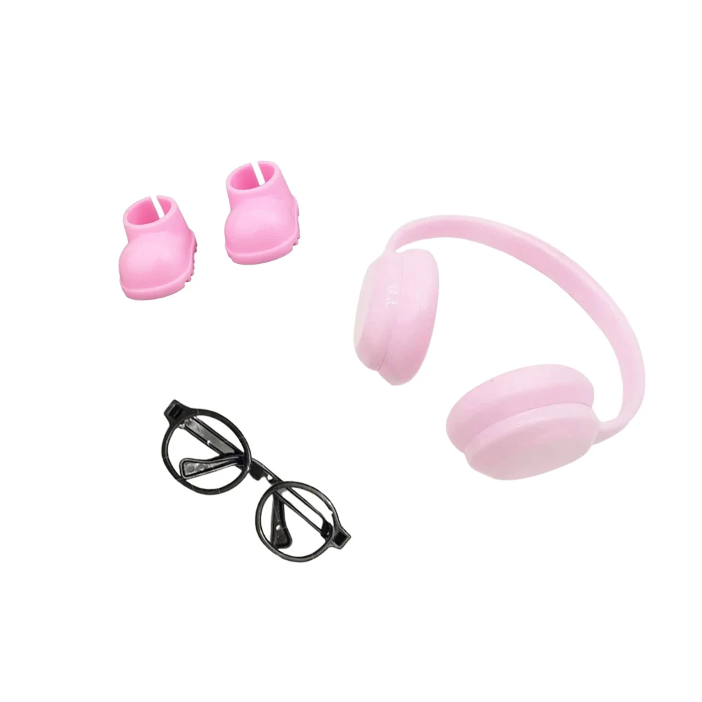 Mini bambola auricolari occhiali scarpe set per Labubu accessori moda giocattoli per bambini