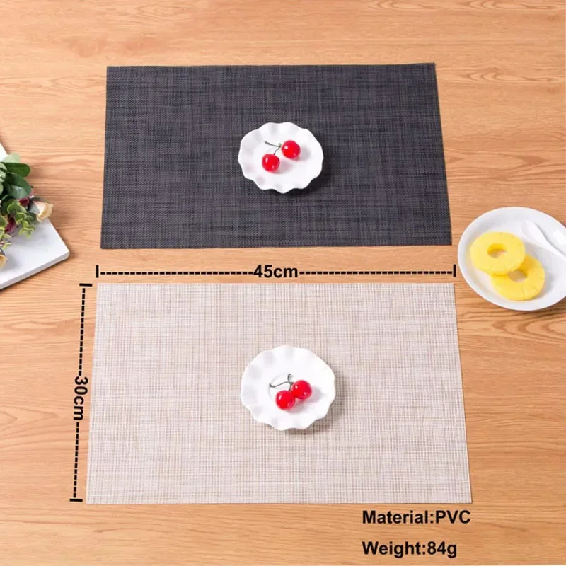 Home Retro Waterproof Table Mats Modern Style PVC Dish Bowl Holder Cup Pad Washable simple Table placemats Placemats Individual