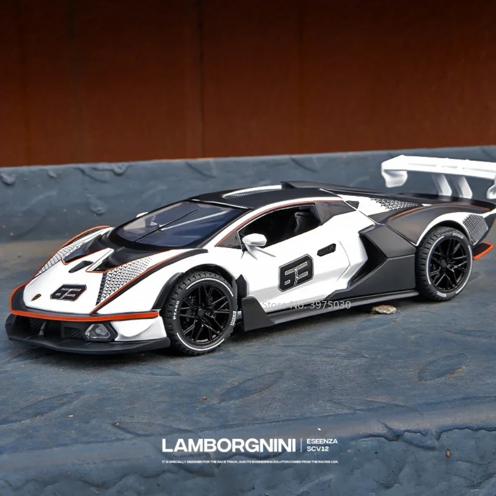 

1/32 Lambor SCV12 Sports Car Model Toy Alloy Diecast Simulation Scale Vehicle with Sound Light Decorative Gifts for Boy Birthday