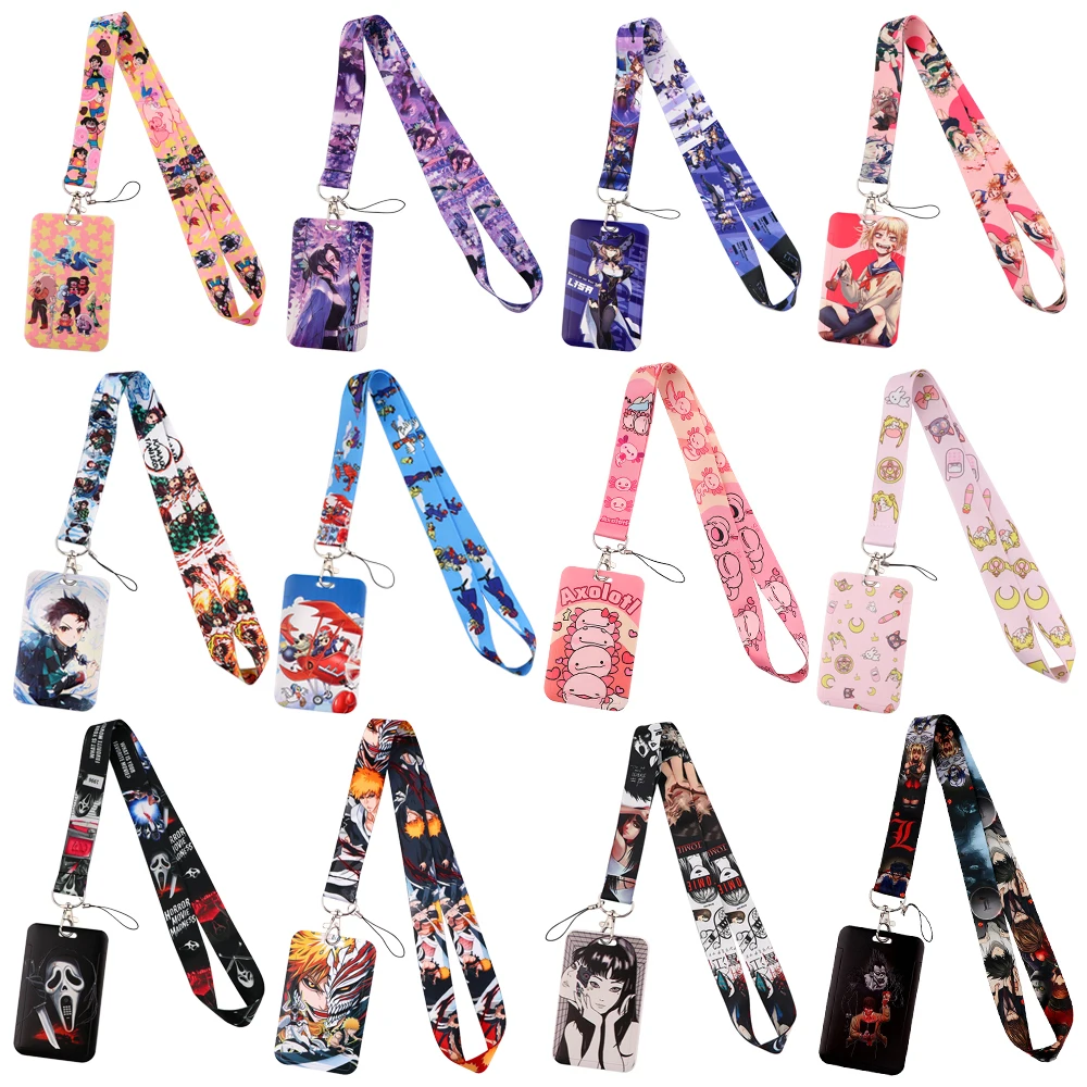 ER1398 Anime Lanyard For Key Neck Strap Cartoon Lanyard Card ID Badge Holder Key Chain Key Holder Hang Rope Key Rings Kids Gifts