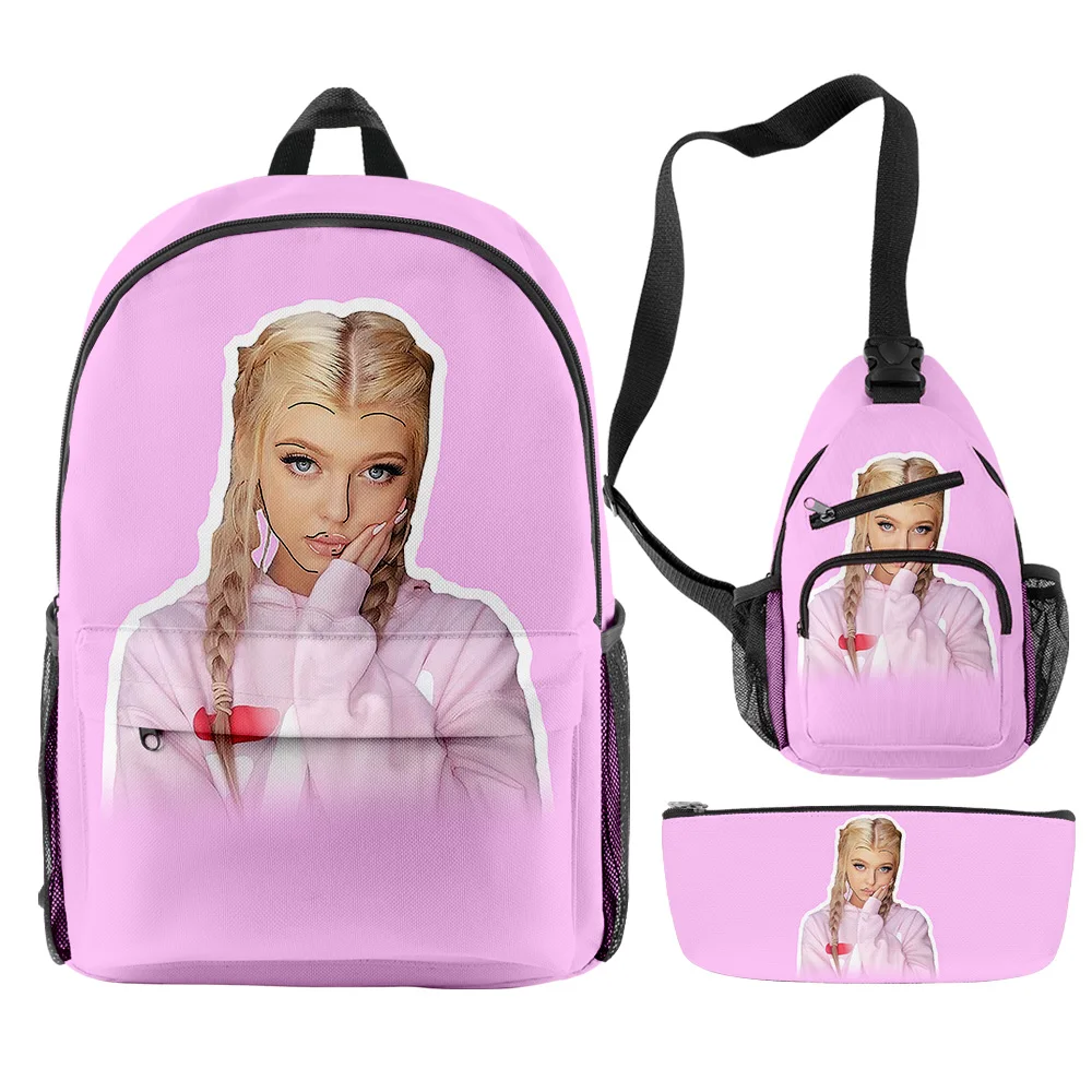 

Loren Gray Merch 2023 New Backpacks 3 Pieces Sets Zipper Daypack Unisex Traval Bag New Harajuku Student School Bag