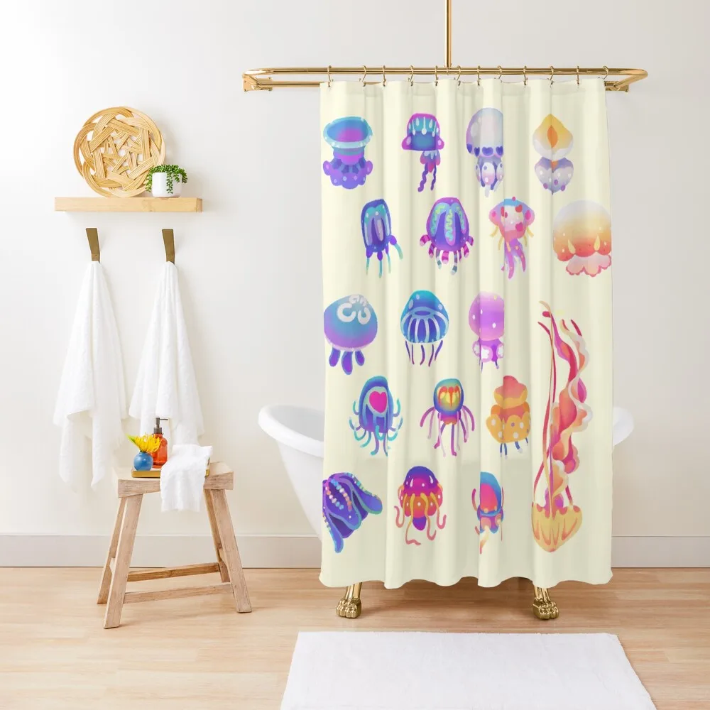 

Jellyfish Day - pastel Shower Curtain Shower For Bathrooms Cover Bathroom Showers Curtain