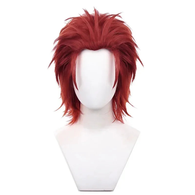 CosplayAnime Suoh Mikoto Cosplay Wigs K Costume Synthetic Hair Red 30cm Short Halloween Party +Wig Cap om[8