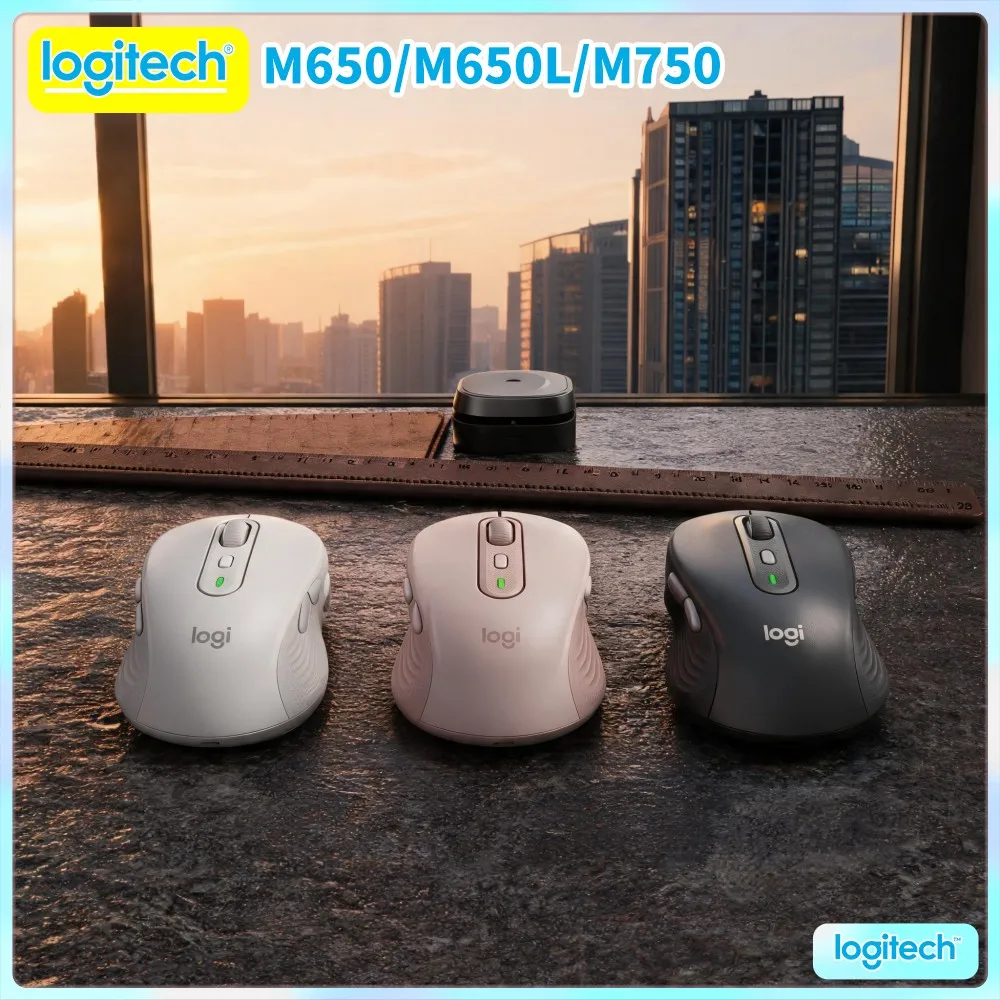 Silent M750 Wireless Mouse 4000 Adjustable DPI Dual Connection Recycled Eco Body Desk Practical Pick Tool