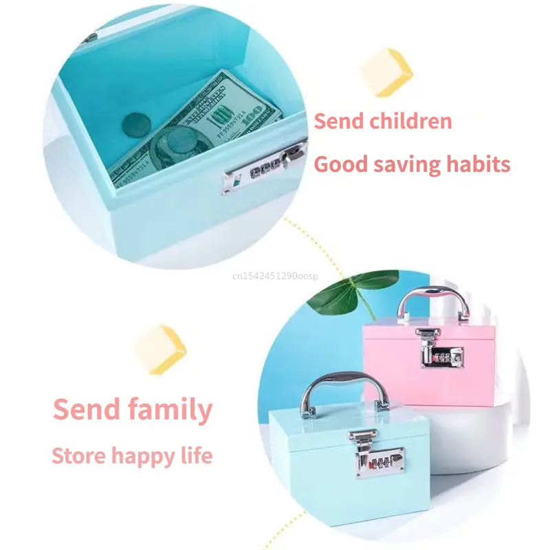 Stainless Steel Portable Safe Piggy Bank Coin Safe Kids Gift Piggy Bank Jewelry Box