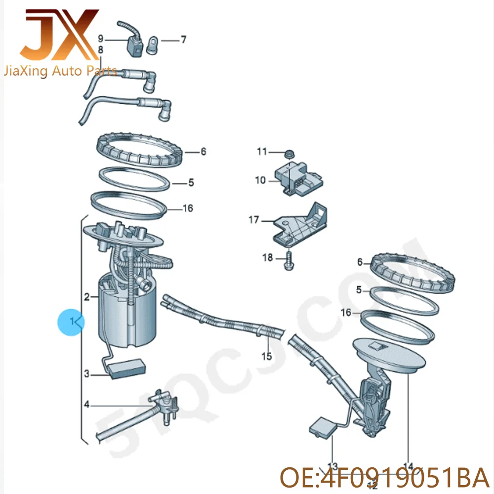 OEM Electric Gas Fuel Pump Assembly 4F0919051BA,4F0919051AN,4F0919051H,4F0919051K,4F0919051S For Audi A6 2005-2018 A7 2010-2018