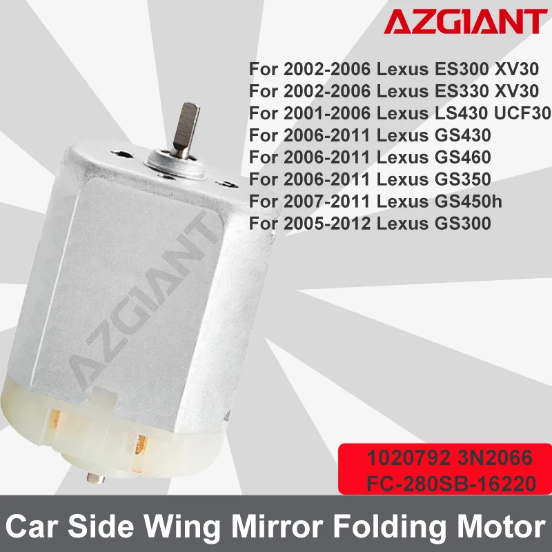 

Azgiant Car Exterior Folding Mirror Motor For Lexus ES300/ES330 XV30 GS300 GS430 GS460 GS350 GS450h LS430 UCF30 car accessories