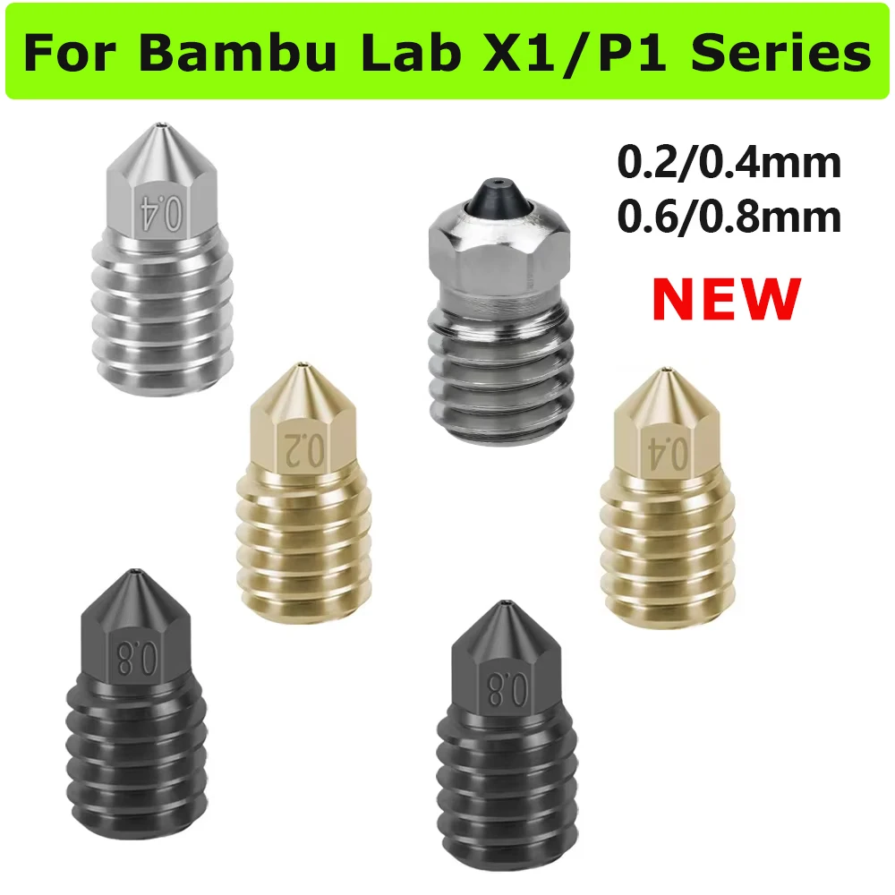 For Bambu Lab Nozzle  P1s Nozzle 0.2 0.4 Bambulab X1c Nozzle P1p Bambulabs X1 Carbon for Bambulab Hotend