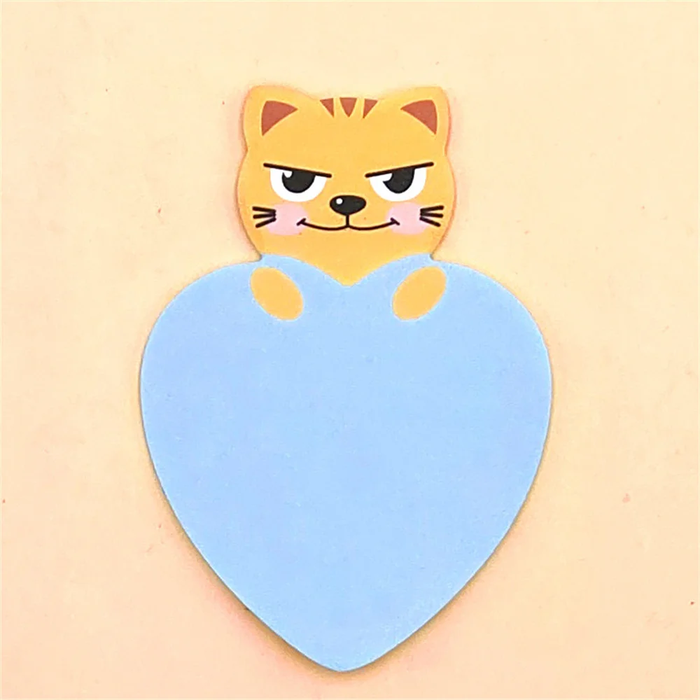 1~6PCS Writing Supplies Message Post Lovely Animal Notes Durable Rich And Colorful Heart Unique Cardboard