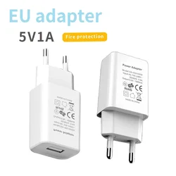 Adaptador ue de qualidade dc 5v 1a interface usb conveniente cabeça de carregamento de telefone de viagem durável lite preto branco plugue de carga europeu