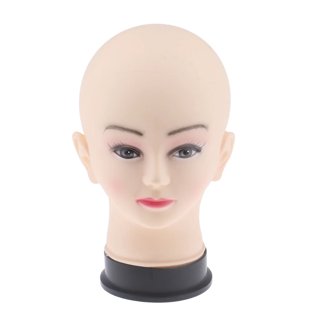 Soft PVC Female Mannequin Head Manikin for Hat Wig Display Holder Stand Rack