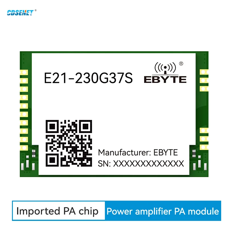 RF Power Amplifier Wireless Module 230/433MHz CDSENT E21-400G37S/E21-230G37S 37dBm 5W Long Range 20km SMD Module LNA Stamp Hole