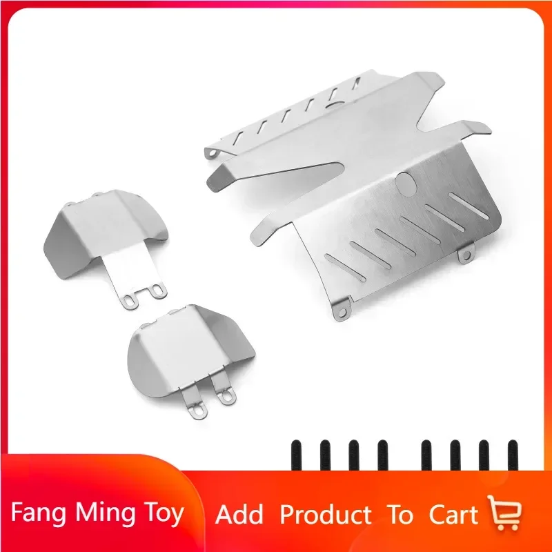 معدن الفولاذ المقاوم للصدأ الهيكل درع الحرس حماية حامي لوحة التزلج ل Tamiya CC-02 CC02 1/10 RC قطع غيار السيارات