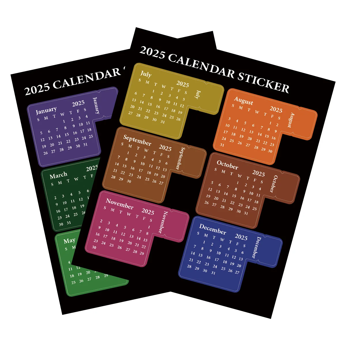 Creative Note Pad 2025 Calendar Plan Notepad Schedule Index Label Adhesive Sticker Monthly Calendar Notepad Diary for Office