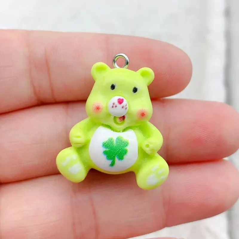 10pcs 3D Resin Cartoon Charms Bear Shape Charms Pendant For DIY Necklaces Earrings Bracelets Keychain Jewelry Making Findings