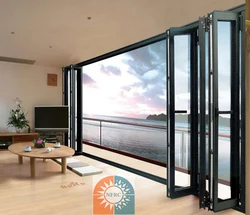 NFRC Aluminum Folding Door Patio Glass Accordion Waterproof Exterior Bi-folding Door Custom Sizes