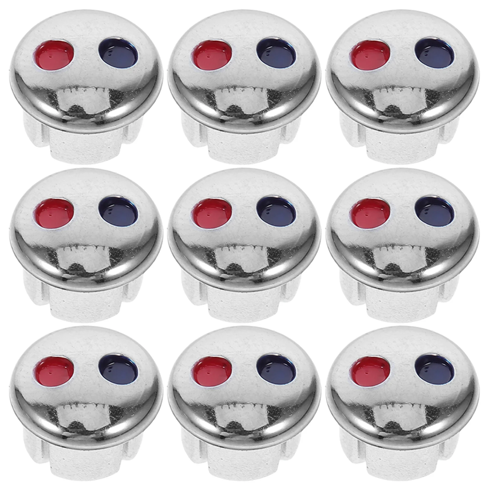 10 Pcs Faucet Logo Replacement Parts Hardware Hot and Cold Buttons Sign Knobs Component