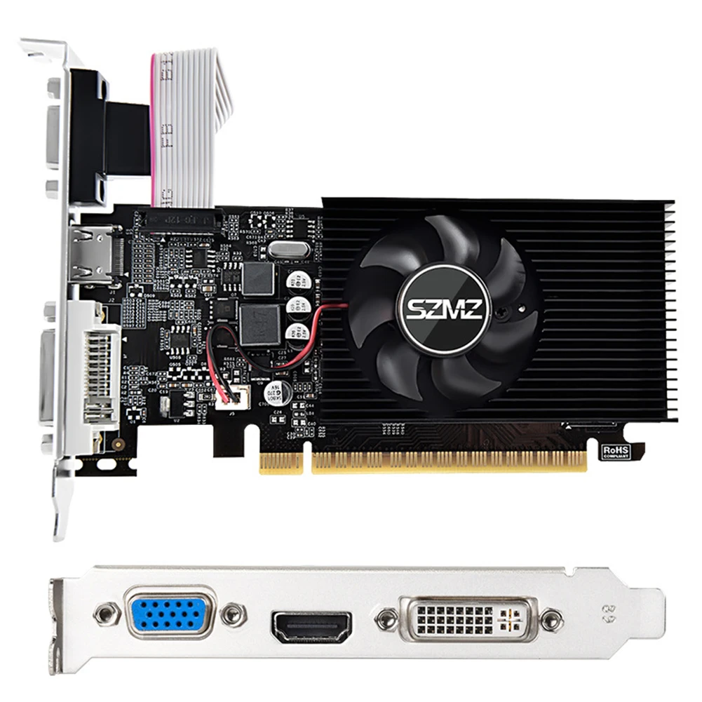 GT730 GT610 4GB 2/1GB DDR3 Graphics Video Card Mute Fan Computer Graphics Card HDMI-Compatible VGA DVI Gaming Video Card