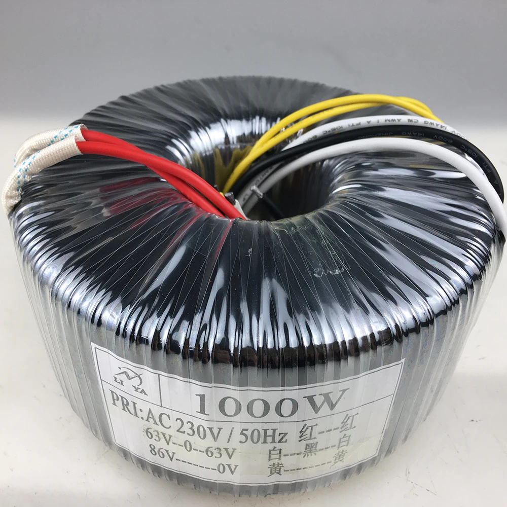 1000W toroidal transformer 230V to 12V24V36V48V63V power amplifier transformer amplifier power supply can be customized