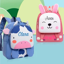 Embroidery 2023 New Cartoon Cute Kindergarten Schoolbag Personalized Customization Name Children's Backpack Opening Ceremony