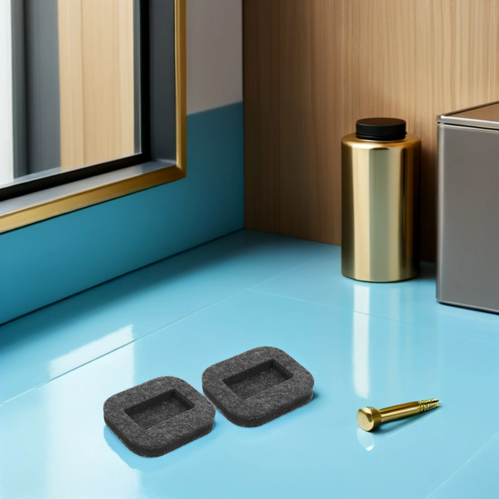 

5Pcs Chair Wheel Covers - Non Skid Furniture Grippers with Felt Pads - Office Chair Wheel Protectors for Hardwood Floor