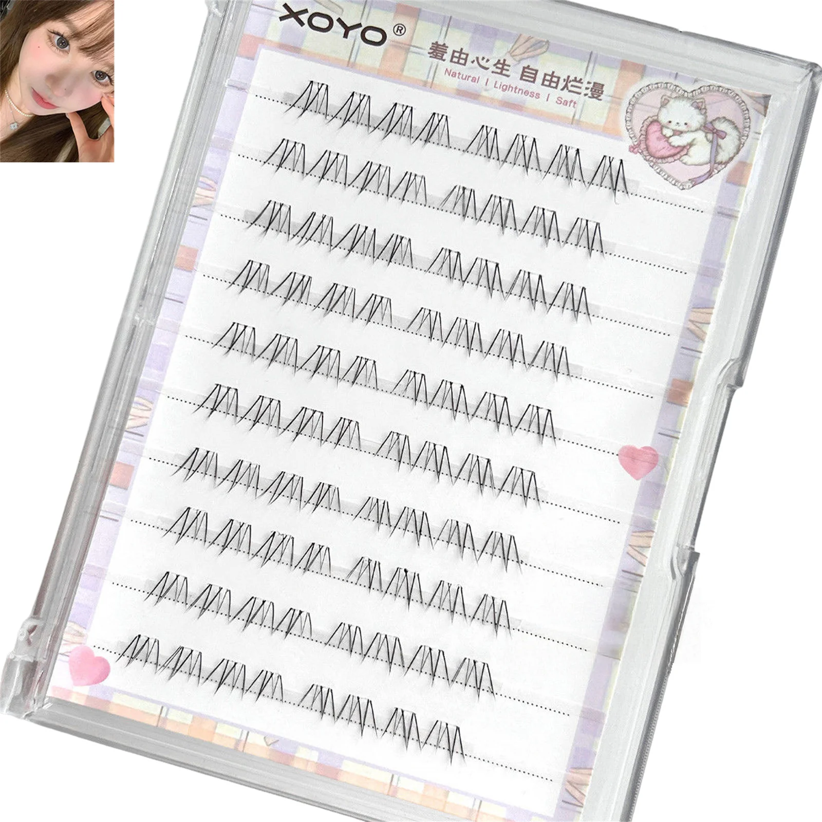 플라워 바텀 래쉬 익스텐션 4-7mm 혼합 해바라기 자연스러운 인조 속눈썹 개별 일일 메이크업 액세서리