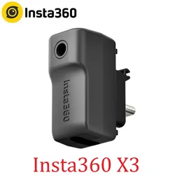 Adaptador de micrófono Insta360 X3, accesorios originales para vídeo Vlog Insta 360 ONE X 3