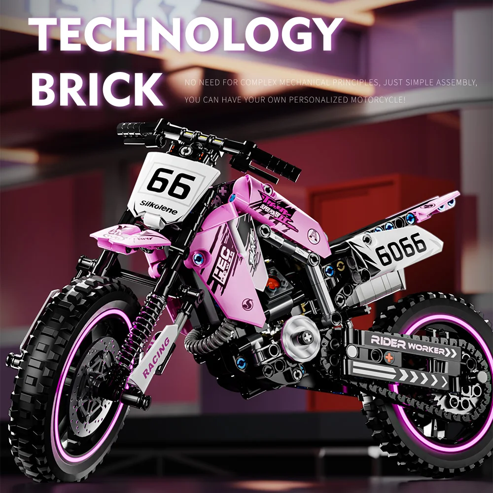 Technisches Motorrad-Spielzeug-Baukasten-Set STEM-Konstruktionskit für Jungen, Mädchen und Erwachsene Sammelbare Motorradmodelle – Detail 1