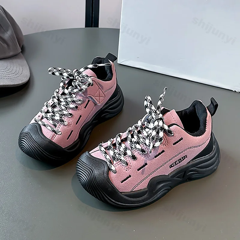 

Boys Girls Casual Sports Shoes 2025 Autumn Spring New Children Running Shoes Comfortable Outdoor Kids Fashion Non-slip Sneakers