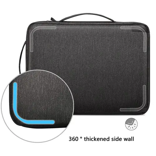Imagen 2 del producto Bolso de hombro Universal para ordenador portátil de 13,3-15,4 pulgadas, funda para tableta a prueba de golpes de gran capacidad, Estuche de transporte con asa portátil