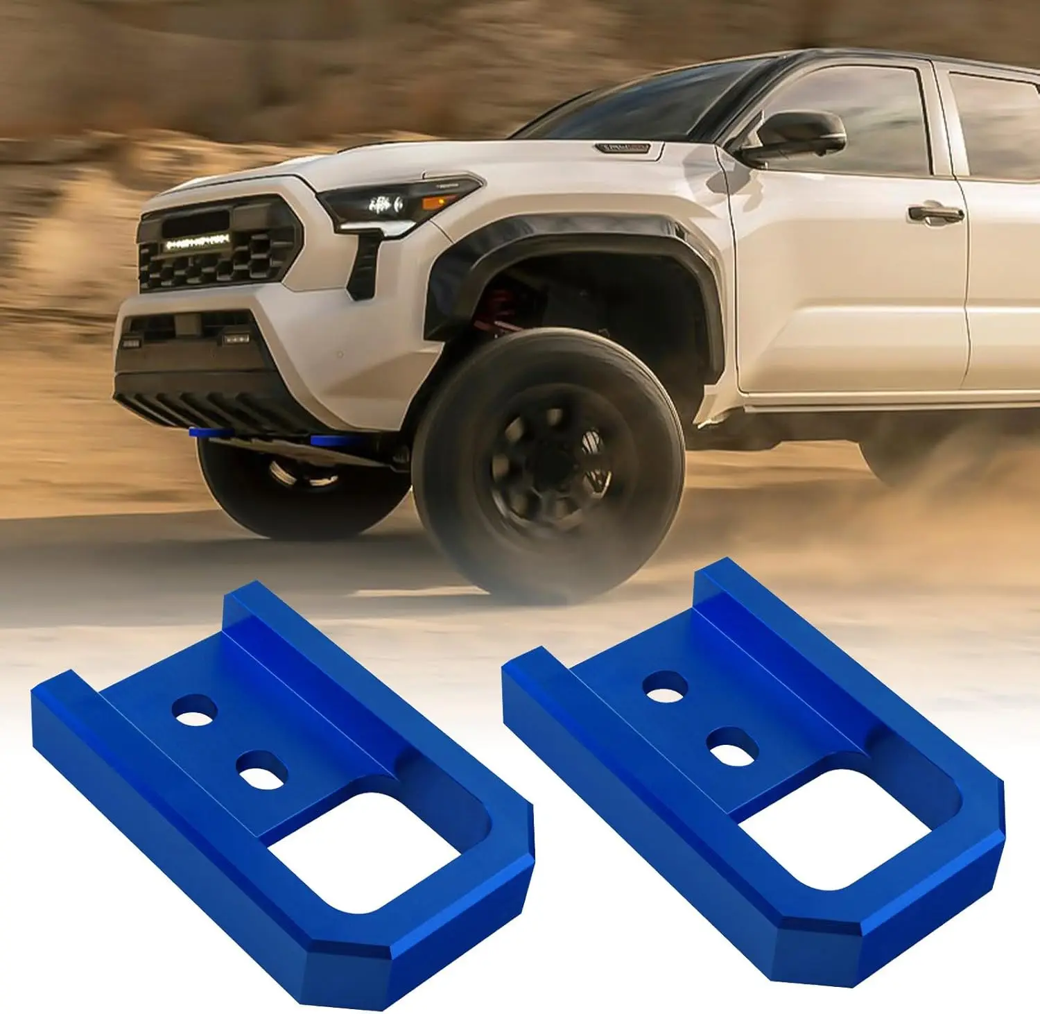 

Синие буксирные крюки для Toyota Tacoma 2024-2026, 4Runner 2025-2026, Land Cruiser 250 2024-2025 — прочные автомобильные аксессуары