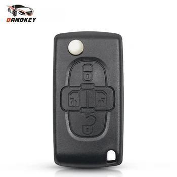 Dandkey 4 przyciski do Peugeot 207 307 308 407 607 807 do Citroen C2 C3 C4 C5 C6 Auto Remote Key Case Va2 Hu83 CE0523 CE0536