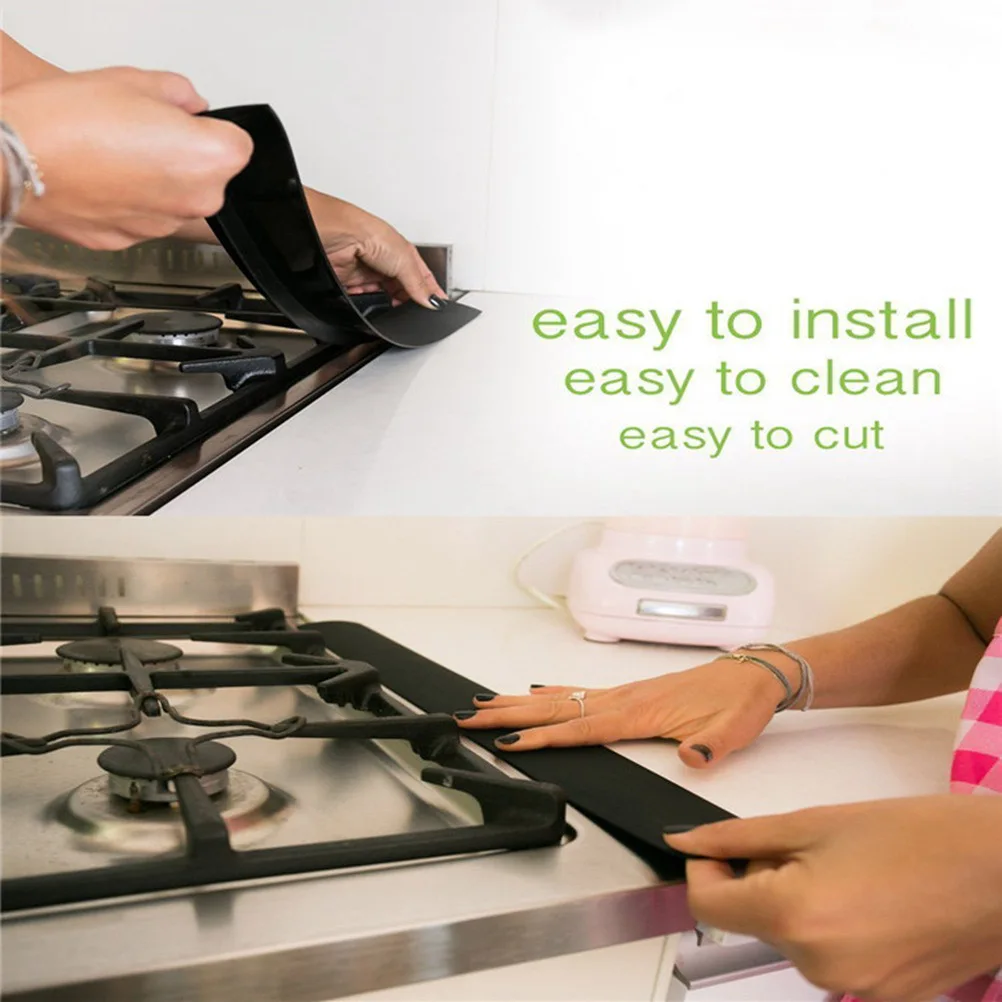 

4PCS Gas Hob Protector Sheets Non-stick Oven Liner Easy Clean Reusable Heavy Duty Cooker Mat Suitable for All Gas Hobs Prevent