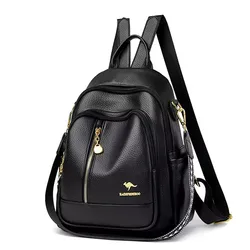 New Classical Fashion High Quality Soft Leather Travel Backpack Women Large Capacity Luxury Shoulder Bags School Bag Backpacks