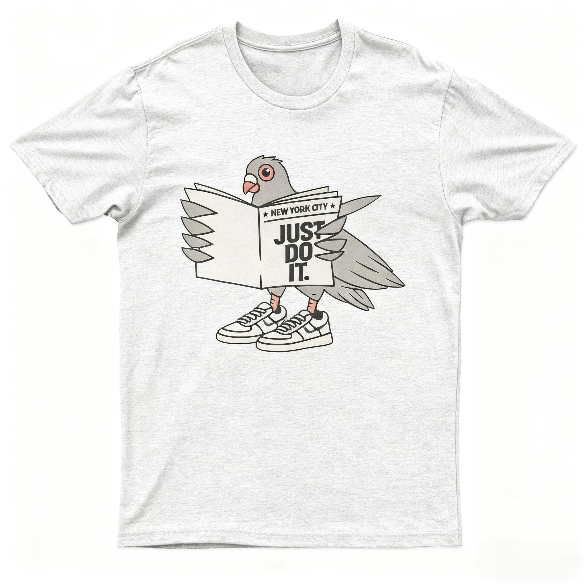 جديد حمامة تفعل ذلك NYC مضحك الشارع الشهير حذاء رياضة نكتة الأصدقاء تي شيرت 100% القطن جولة الرقبة قصيرة الأكمام للجنسين فضفاض المحملة #4
