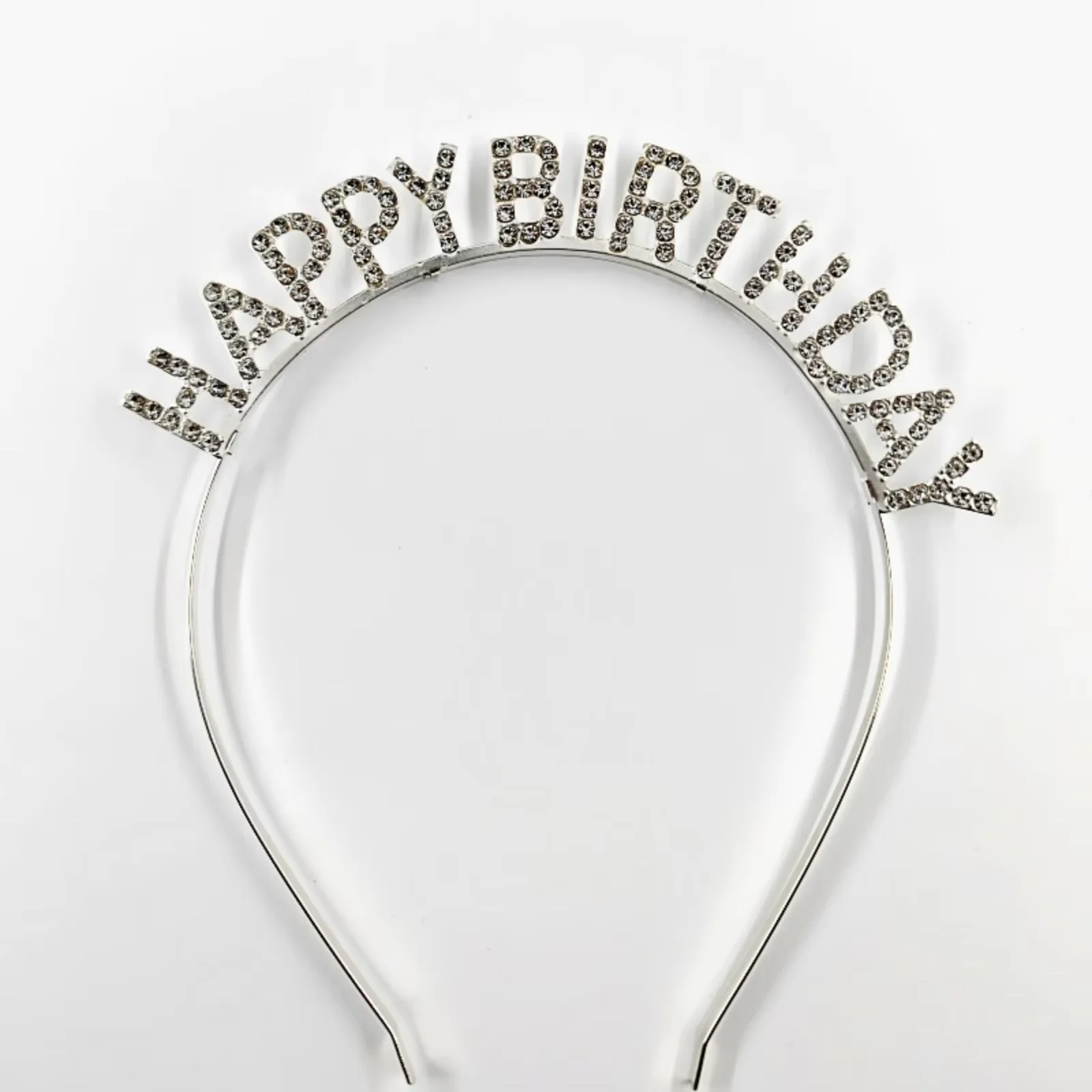 1 Stück Kristall-Haarreif mit der Aufschrift „Happy Birthday“, glitzerndes Geburtstags-Haaraccessoire, ideal zum Veredeln von Geburtstagsfeiern – Detail 5