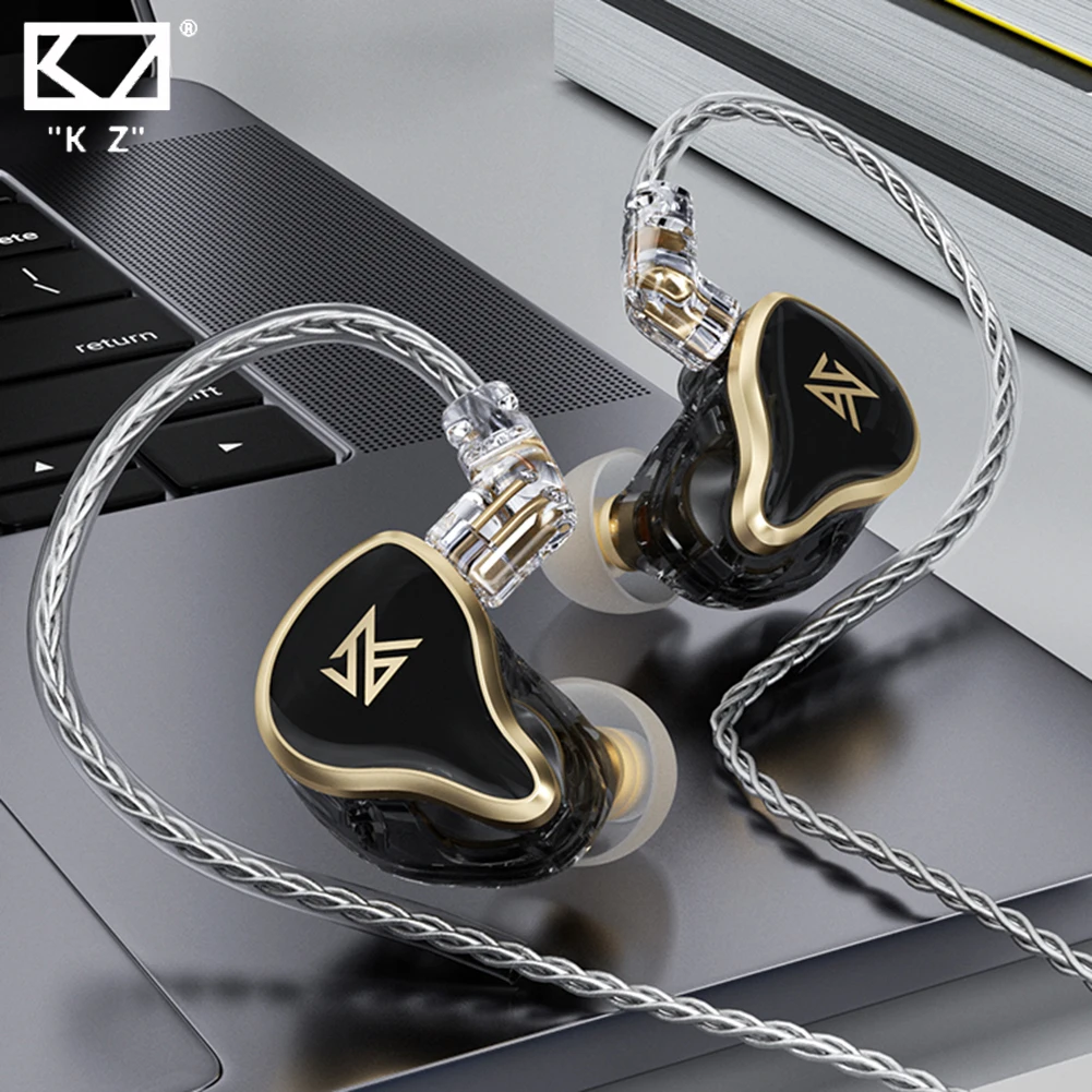 KZ ZAS 16 Units Game Earphones Dynamic Hybrid Tws Wired Headphones With Mic HiFI In-Ear Headphones for Video Game Muisc