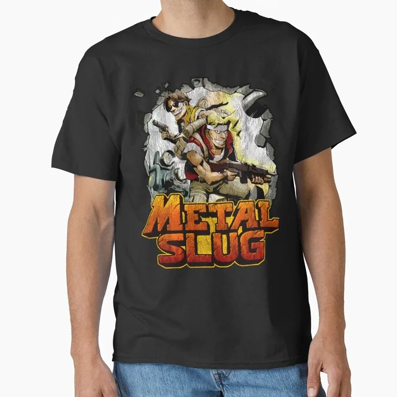 Metal Slug Game T Shirt 0731 Vintage Arcade Graphic Tee Retro Military Action Shooter printed Short Sleeve Casual Streetwear