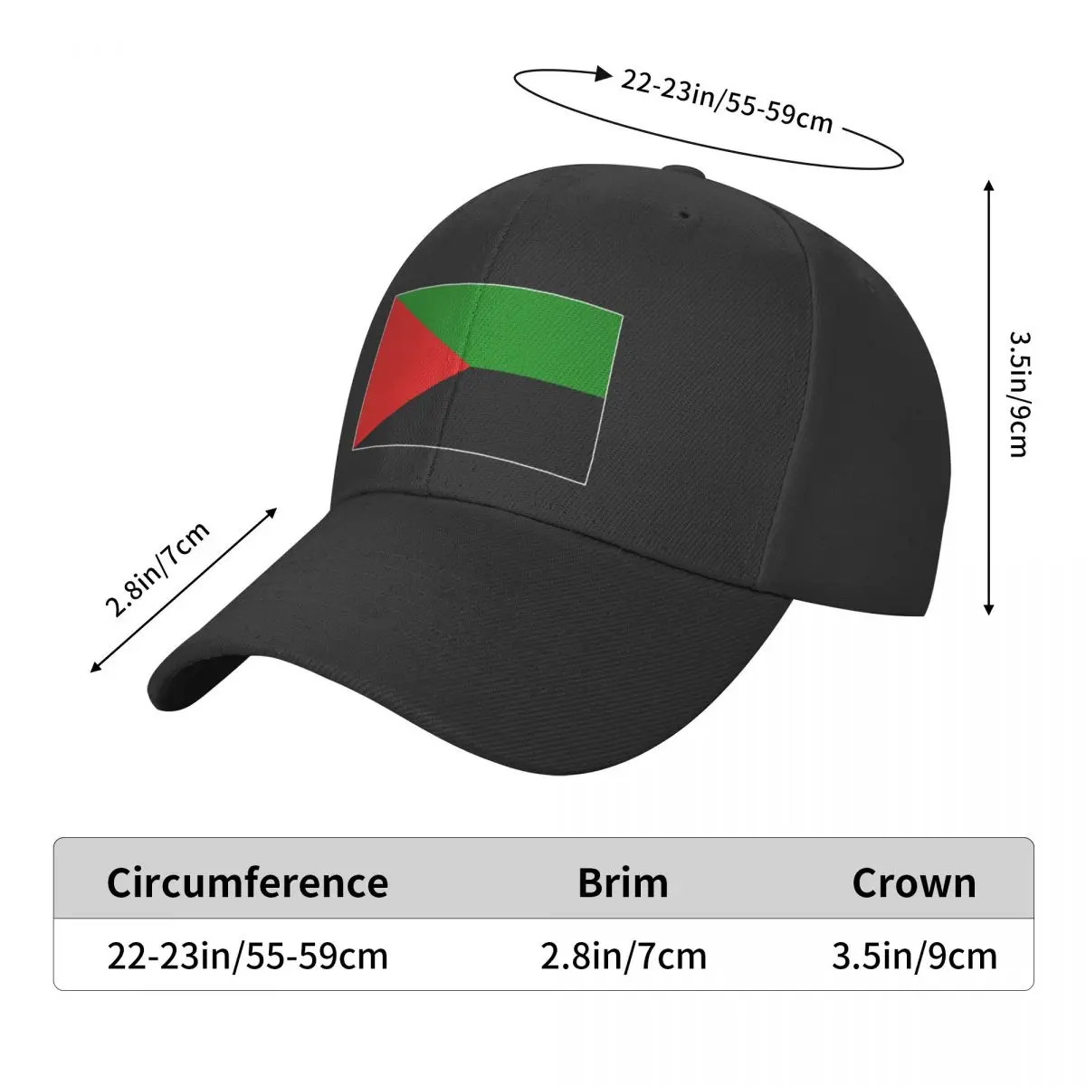 Flag of Martinique red green black Baseball Cap Hat Luxury Brand Streetwear Hat Female Men\'S