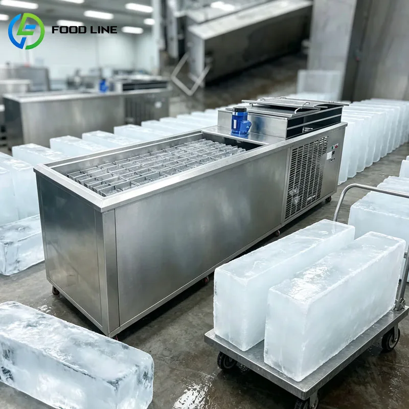 Automatic Ice Brick Machine Large Capacity Ice Block Maker for Fish Market Restaurant and Beverage Cooling Customized