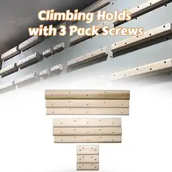 3Pcs Rock Climbing Holds Set Exerciser Workout Rock Wall Climbing Holds for Adults Wood Rock Wall Climbing Holds Gyms